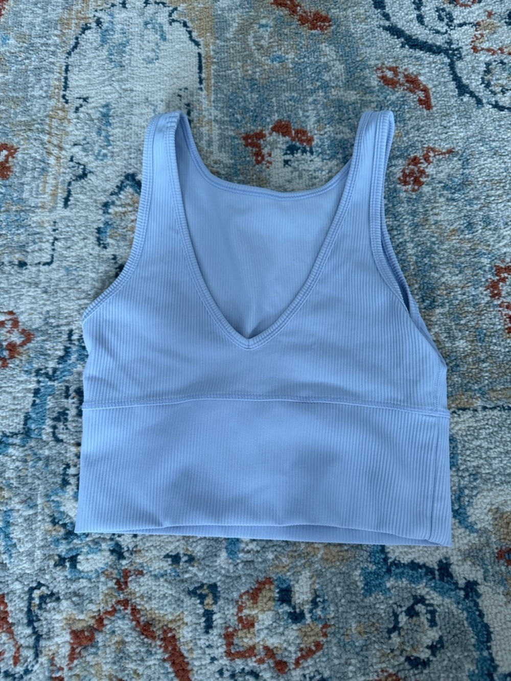 lululemon athletica Lavender Ribbed V-Neck Cropped Tank